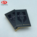 Impresión de tarjetas de negocios negras de papel de cartón