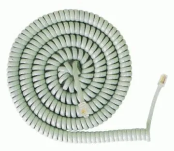 Flexible copper conductor flat rj9 telephone spiral cable, 10 pairs telephone cable