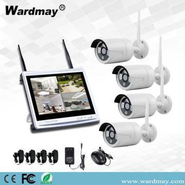 4CH 1.3/2.0MP Wifi NVR Kits with 12" Monitor