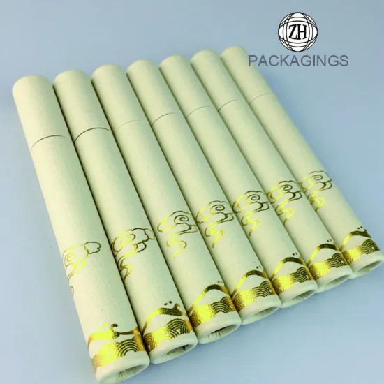 Custom gold stamping paper incense package tube