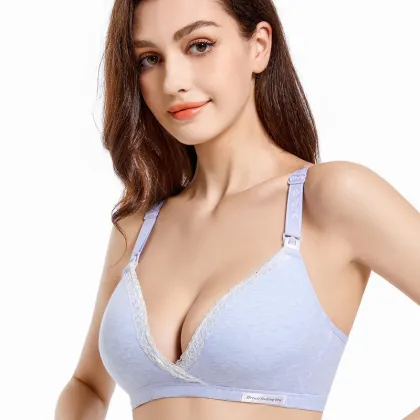 Wire-Free Cotton Nursing Bra for Pregnant Women - Wholesale Push-Up Nursing Underwear