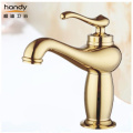 Light Luxury Titanium Golden Antique Basin Mixer taps