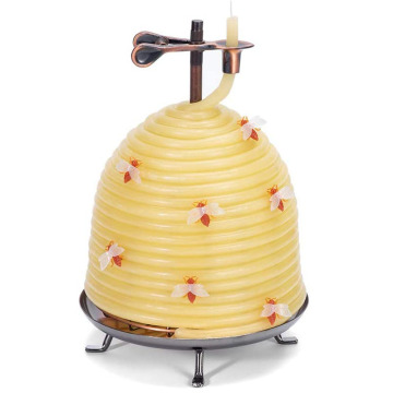 120-Hour Beehive Natural Beeswax Candles with Bees