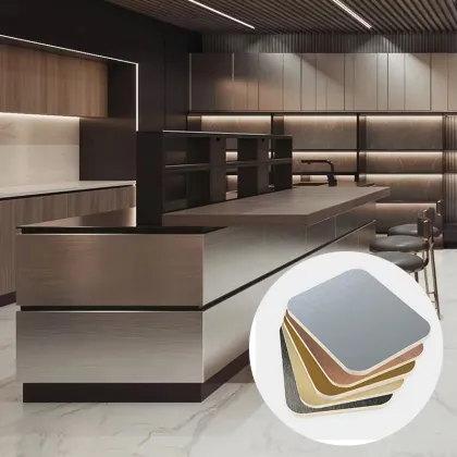 Cheap Pet Metal Mirror Co-extruded Wood Veneer