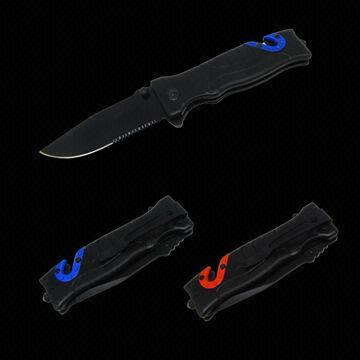 Survival Knife with Window Breaker and Belt Cutter