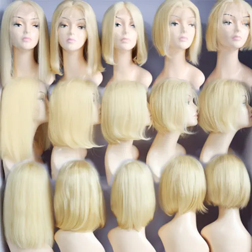 Hot sale 613 Blonde Mink Brazilian Human Hair Lace Wig Bob Wigs