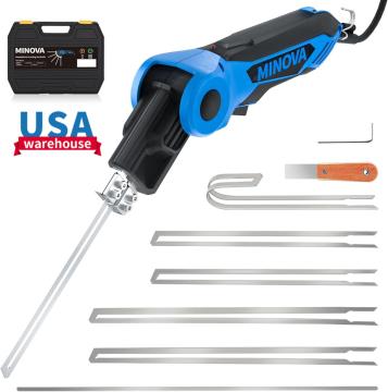 USA Warehouse Minova 250W AC rotatable Electric Hot Knife 6 Blades Foam Cutter Cutting Tool