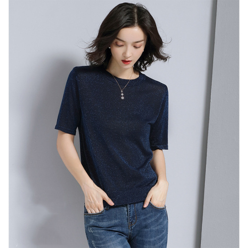 China Women'S Short Sleeve Knitted T-Shirt Supplier