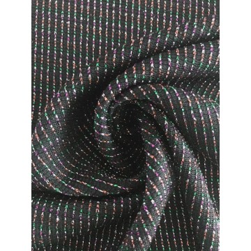 Metallic lurex stretch gebreide stof