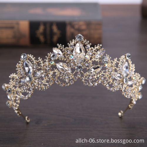 Bling Rhinestone Wedding Crown Headband - ALLCH RTS