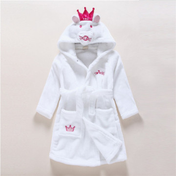 Fashion Comfortable Wholesale Heated Flannel Kids Animal Bathrobe