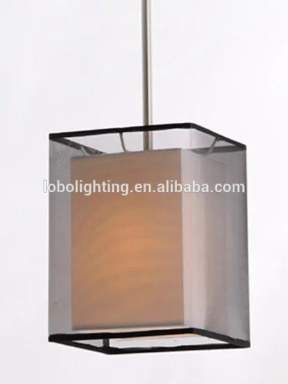 square transparent shapes pendant lamp linen interior white shade/modern chandelier square/lamp modern fashon style