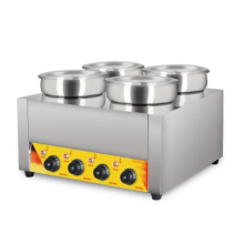 Bain-Marie Hot Pot Heat with 4 tanks Stainless Steel Round Pots