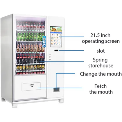vending machine for foods and drinks Touch Screen Snack Tasting Cabinet Unsold Container Locker