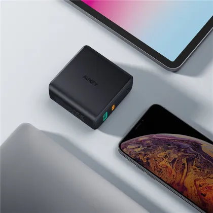 AUKEY PA-D3 Dual Port 60W PD USB Wall Charger - EU/US Standard Plug