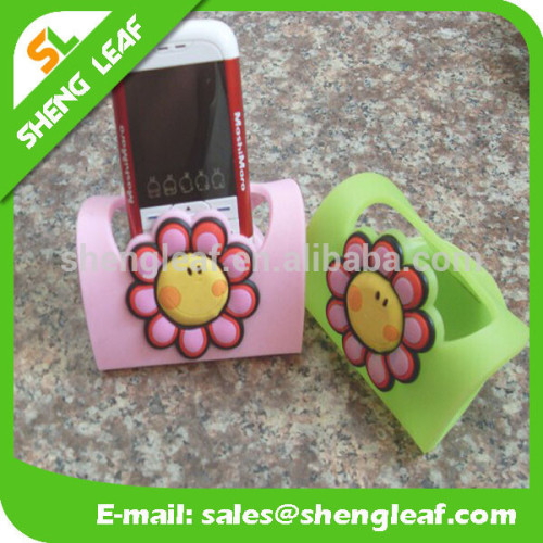 3D embossed with customized soft rubber mobile phone holder