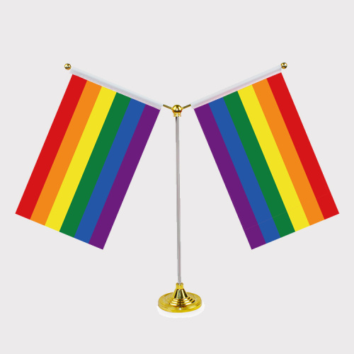 Wholesale Polyester Printed Metal Stick Table Flag