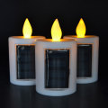 Solar Powered Window Pillar Candles For Garden