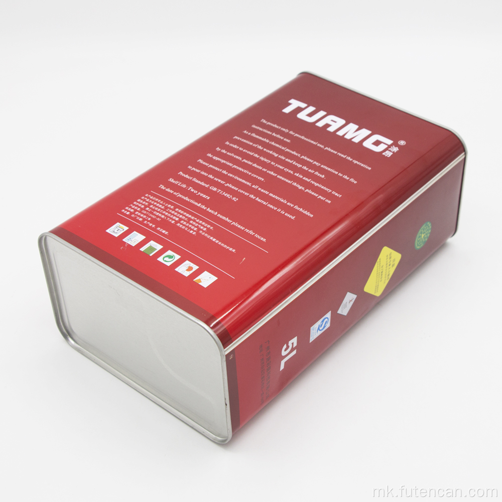 Празна квадратна лименка за боја за автомобили