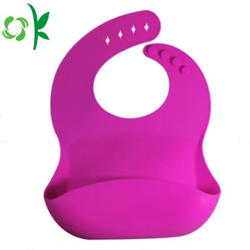 Customized Logo Children Easily Wipes Soft Silicone Bibs