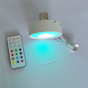 High Quality USB RGB 13-Color LED Bulb E26 Base Spotlight - Battery Powered with Remote Control