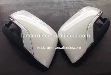 pearl white cover with led for toyota land cruiser /FJ200 2016, FJ200 MIRROR COVER WITH CHROME
