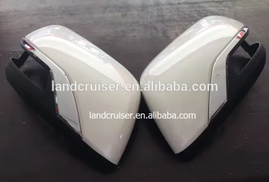 pearl white cover with led for toyota land cruiser /FJ200 2016, FJ200 MIRROR COVER WITH CHROME