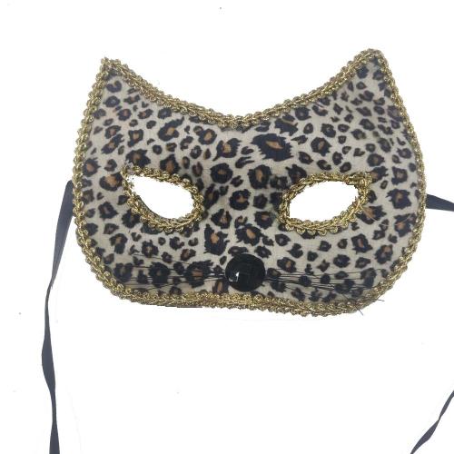 Máscara de cosplay con estampado de leopardo