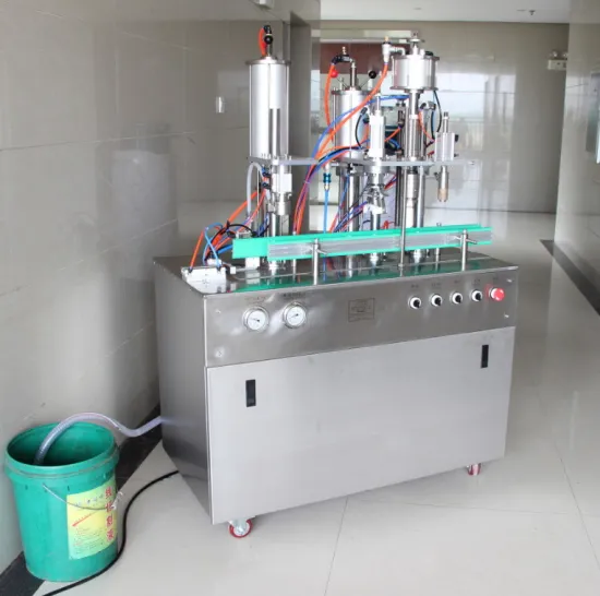 Semi-Automatic 1200cph Aerosol Snow Spray Can Filling Machine Line Aerosol Filling Machine Semi Automatic