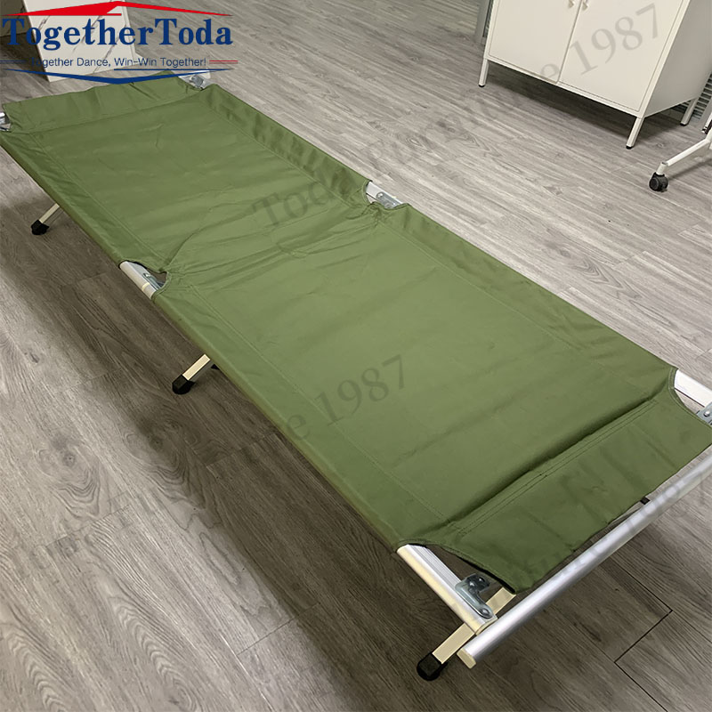 Cama plegable militar de aleación de aluminio