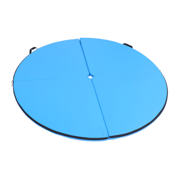 Indoor Waterproof Foldable Crash Mat with Handles - Thick Round Design for Pole Dance Safety