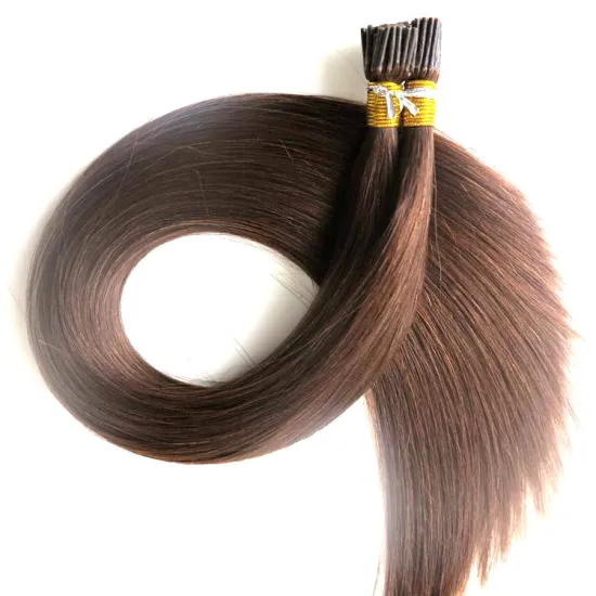 Popular Pre Bonded 100% Indian Cuticle Aligned Remy I Tip Micro Ring Curly Human Hair Extensions