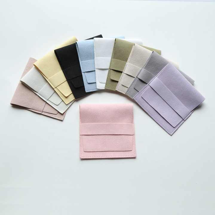 8cm Luxury Microfiber Jewelry Gift Envelope Jewelry Bags