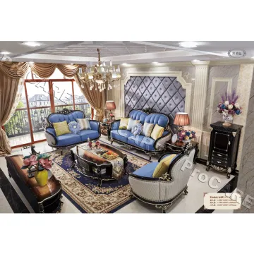 Newest European Style Wooden Leather Recliner Sofas
