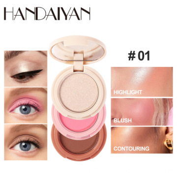Vegan Makeup: HANDAIYAN Face 3-in-1 Highlight, Blush, Contour, and Bronzer Set