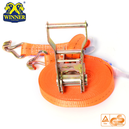 Polyester Webbing Light Ratchet Buckle Strap With J Hook