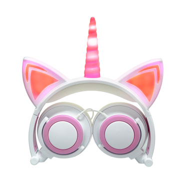Super bass stereo led anak-anak headphone gadis-gadis manis