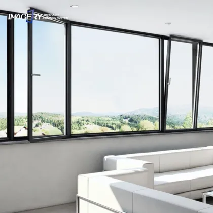 Customized Modern Tempered Glass Soundproof Tilt and Turn Window