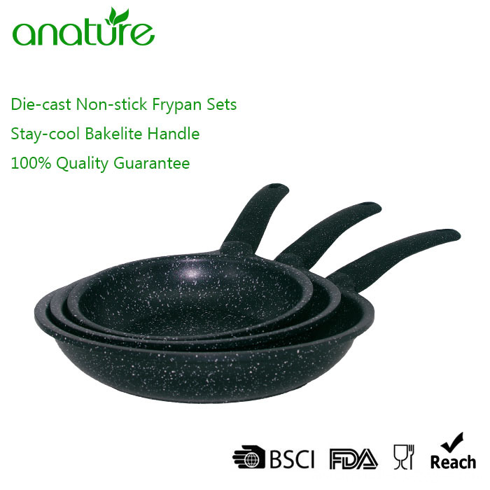 High Quality Natural Stone Frying Pan Cookware