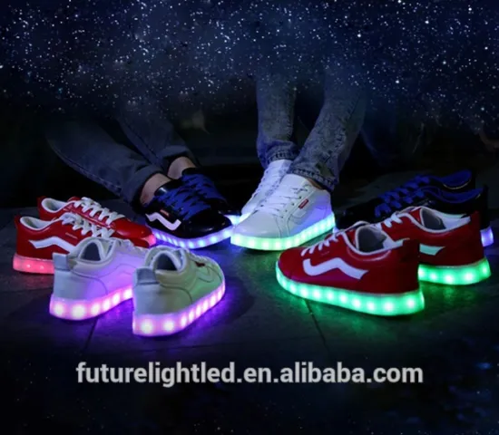 Men student night running light up sports casual led lights shoes