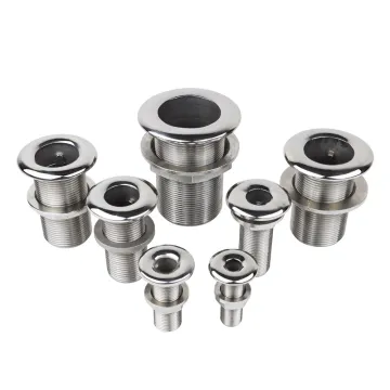 Marine Hardware Barbed Thru Hull Fitting Stainless Steel 316 Through Hull Fitting with Shut Off Valve for Boats Sailboat