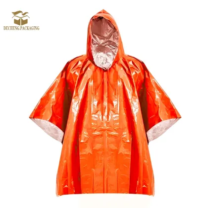 Outdoor Camping Survival Raincoat Emergency Blanket