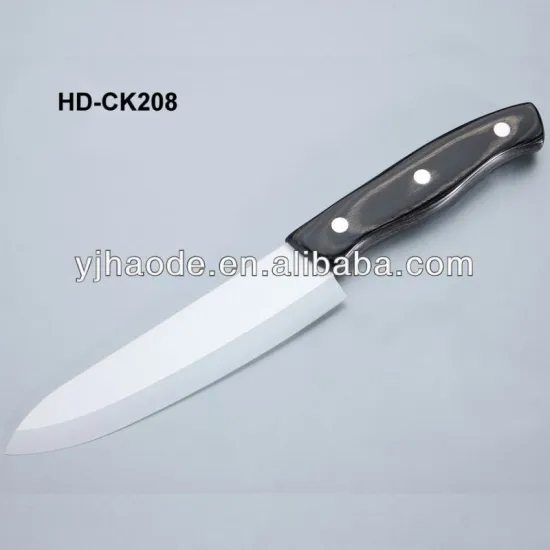 HD-CK208 chef Ceramic knife with Colorful wood handle pakka wood handle ceramic cleaver knife