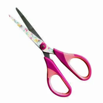 Printing blade paper scissors with soft grip handle