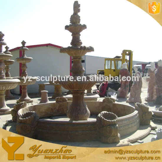 large size outdoor landscape antique 3 tier western design garden stone water fountain