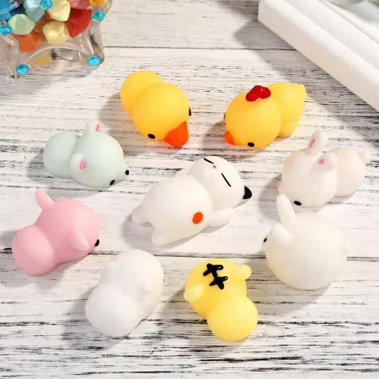 Custom Kawaii Mini Soft Mochi Unicorn Stress Cat Ball Toys for Kids