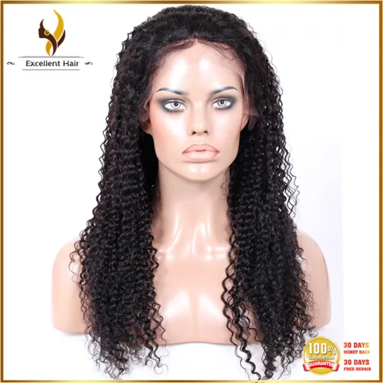 High quality lace front assures the most natural look virgin brazilian kinky curly hair lace front wig