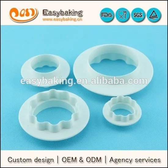 4pcs round shape fondant cake decorating cookie cutter