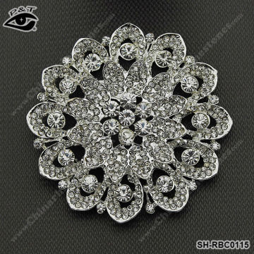 Hot Sale Beautiful Flower Design Rhinestone Brooches