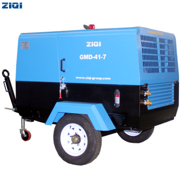 Portable Diesel Powered 185CFM 8Bar Rotary Screw Air Compressor Manufacturer